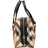 Burberry Nova-Check Monogram Mini Boston Handbag
