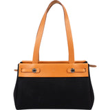 Hermès Canvas Leather Cabas PM Shoulder Bag