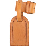[🔄️B21 / F28] Louis Vuitton Vachetta Leather Luggage Tag - vintageandkickz