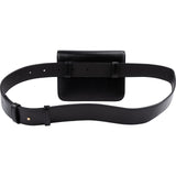 Burberry Black Leather TB Belt Handbag