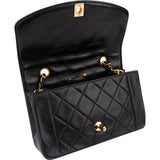 Chanel Quilted Lambskin 24K Gold Diana Single Flap Crossbody Bag