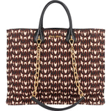 Miu Miu Jacquard Fabric Tote Handbag