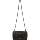 Chanel Soft Quilted Lambskin 24K Gold Medium Single Flap Crossbody Bag