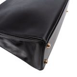 Hermès Noir Box Calf Leather Kelly 32 Handbag