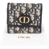 Christian Dior Oblique Trotter Monogram Jacquard Montaigne Bifold Lotus Wallet