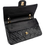 Chanel Quilted Lambskin 24K Gold Medium Double Flap Crossbody Bag