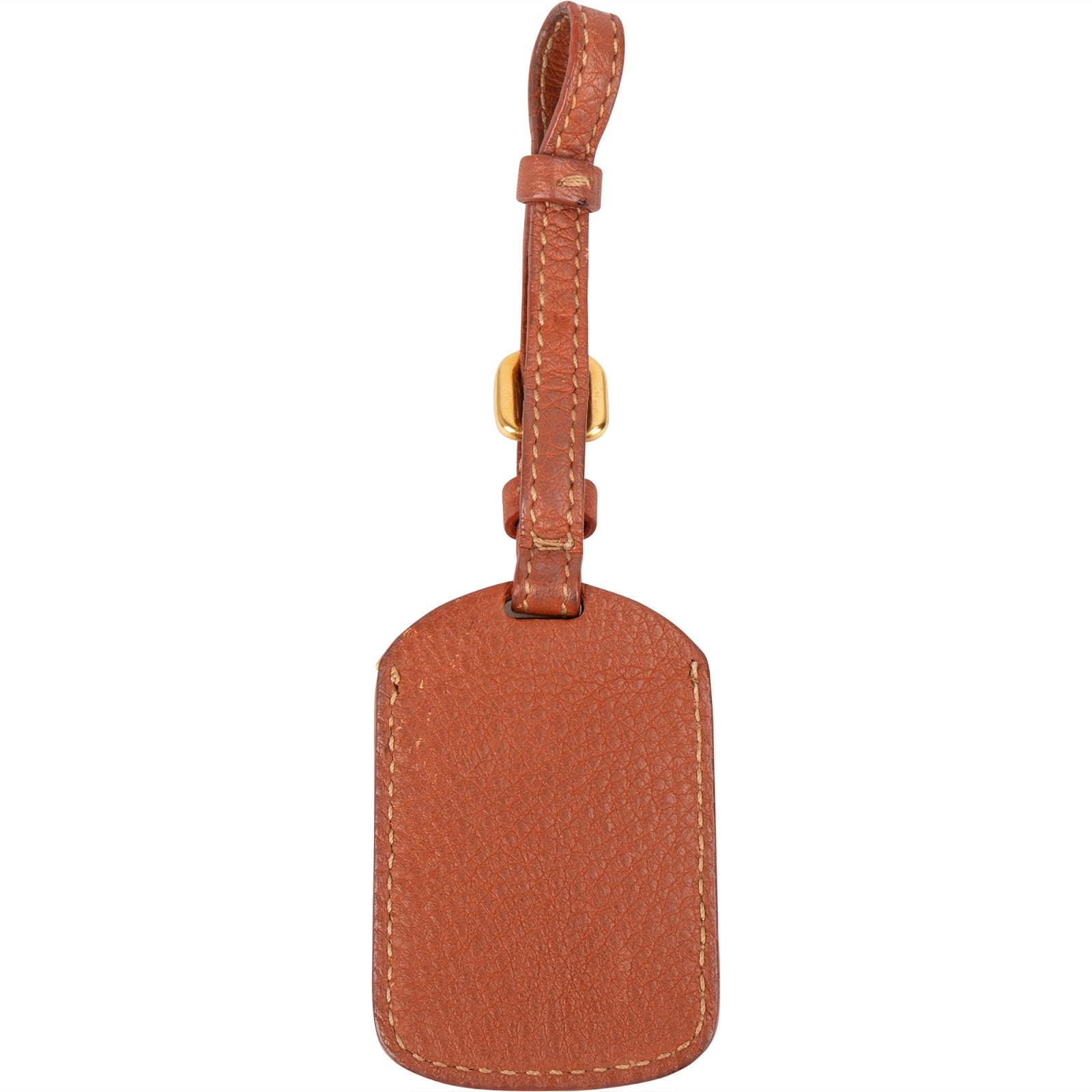 [🔄️B12 / F34] Prada Leather Luggage Tag - vintageandkickz