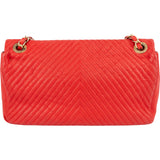 Chanel Chevron Calfskin Single Flap Crossbody Bag