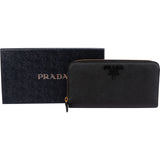 Prada Saffiano Leather Zip Around Wallet