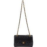 Chanel Quilted Lambskin 24K Gold Clip Single Flap Shoulder Bag
