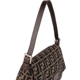 Fendi Monogram FF Zucca Canvas Mamma Baguette Shoulder Bag