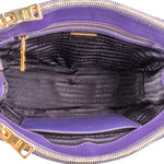 Prada Purple Saffiano Leather Galleria Handbag - vintageandkickz