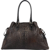 Fendi Croc-Embossed Leather Tote Shoulder Bag
