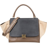 Céline Tricolor Leather Trapeze Handbag