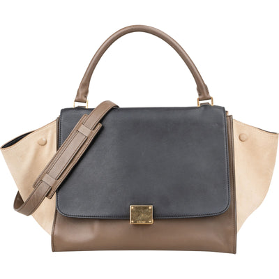 Céline Tricolor Leather Trapeze Handbag