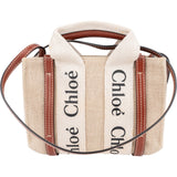 Chloé Canvas Mini Woody Tote Crossbody Handbag