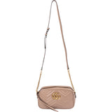 Gucci Chevron Leather GG Marmont Medium Crossbody Bag