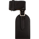 Louis Vuitton Noir Leather Luggage Tag Set (T.H)