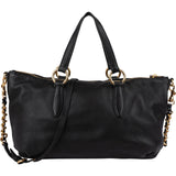 Miu Miu Black leather Vitello Lux Daino Handbag