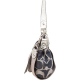 Coach Monogram Denim Signature Stripe Shoulder Bag