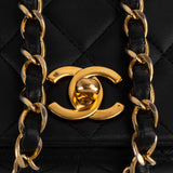 Chanel Quilted Lambskin 24K Gold Turnlock Single Flap Crossbody Bag - vintageandkickz