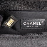 Chanel Quilted Caviar Leather Small Boy Single Flap Crossbody Bag