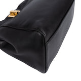 Fendi Black Leather Mini Peekaboo Handbag