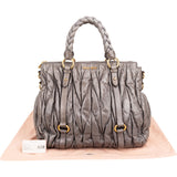 Miu Miu Matelassé Vitello Lux Leather Coffer Hobo Handbag