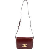 Celine Shiny Classic Boxcalf Leather Triomphe Crossbody Bag