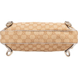 Gucci Monogram GG Canvas Metallic Leather Abbey D-Ring Shoulder Bag