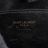 Saint Laurent Black Leather 5 à 7 Mini Hobo Handbag
