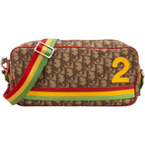 Christian Dior Trotter Monogram Galliano No. 2 Raffia Crossbody Bag