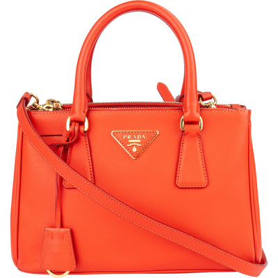 Prada Saffiano Leather Small Galleria Handbag - vintageandkickz