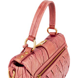 Miu Miu Matelassé Vitello Lux Leather Small Coffer Handbag