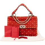 Valentino Garavani Suede Rockstud Spike Handbag