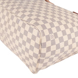Louis Vuitton Monogram Damier Azur Canvas Neverfull MM Shoulder Bag