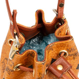MCM Monogram Visetos Mini Drawstring Bucket Crossbody Bag