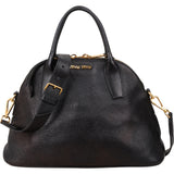 Miu Miu Grained Leather Dome Handbag