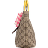 Gucci Monogram GG Supreme Children's Tote Bow Handbag