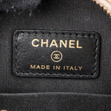 Chanel Quilted Caviar Leather CC Filigree Round Crossbody Bag