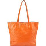Miu Miu Orange Soft Calfskin Tote Shoulder Bag