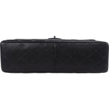 Chanel Quilted Caviar Leather Palladium Jumbo Single Flap Crossbody Bag