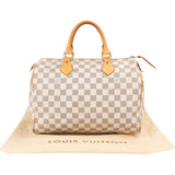 Louis Vuitton Monogram Damier Azur Speedy 35 Handbag
