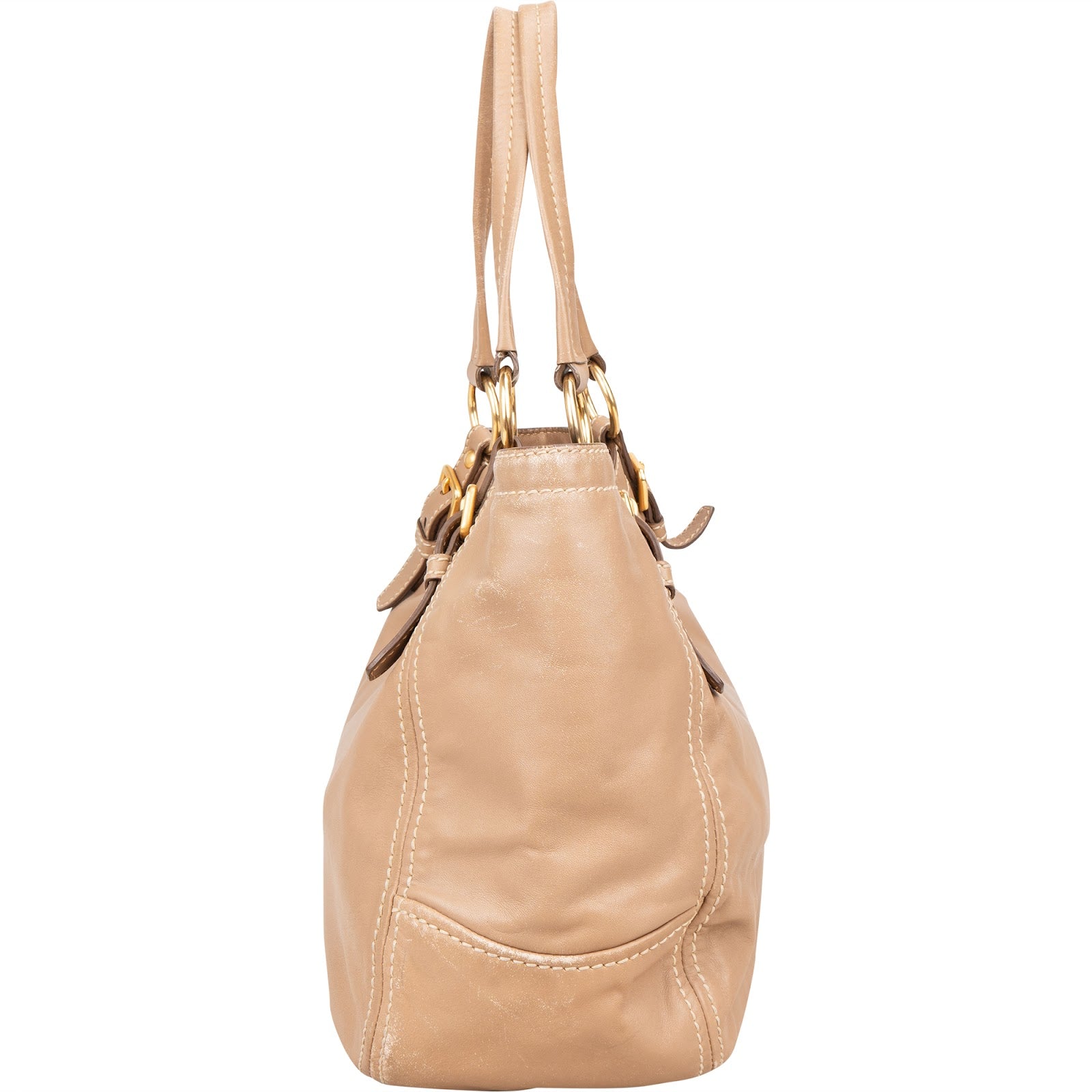 Prada Vitello Daino Leather Shoulder Bag - vintageandkickz