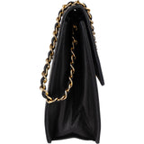 Chanel Quilted Lambskin 24K Gold Single Flap Crossbody Bag