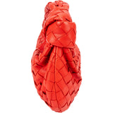 Bottega Red Veneta Intrecciato Leather Mini Jodie Handbag