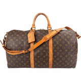 Louis Vuitton Monogram Canvas Keepall 50 Bandoulière Travel Bag