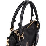 Chloé Black Leather Marcie Satchel Shoulder Bag