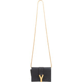 Yves Saint Laurent Black Leather Small Chyc Y Crossbody Bag