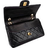 Chanel Quilted Lambskin 24K Gold Small Double Flap Shoulder Bag